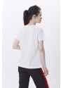 Baskılı  İşlemeli Beyaz T-shirt